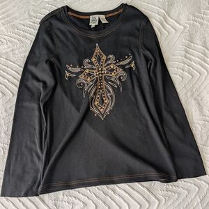 Ivy Jane Black Top with Embellished Detail